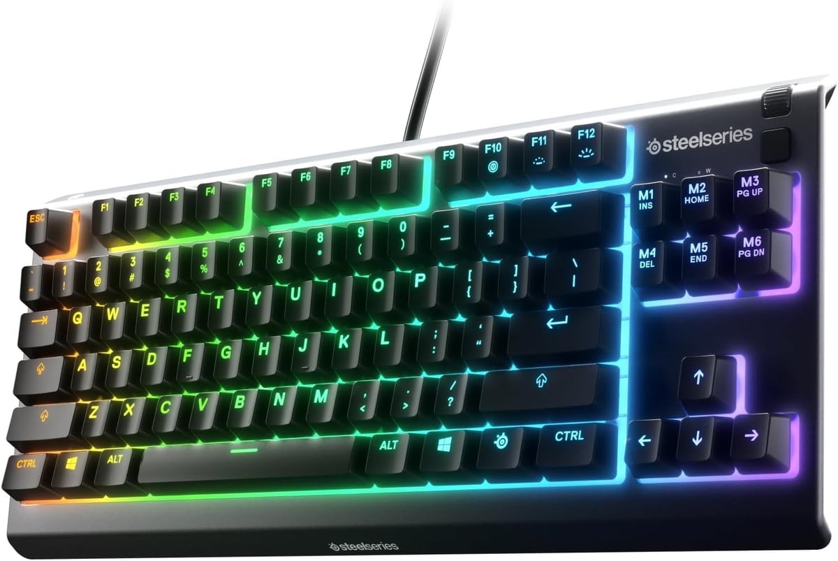 SteelSeries Apex 3 TKL RGB Gaming Keyboard Tenkeyless Anti-Ghosting Switches ONU
