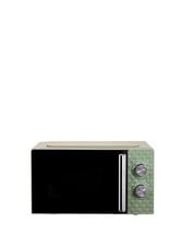 George Home GHMOD071G5W 17L 700w Manual Microwave Oven Diamond Texture Green