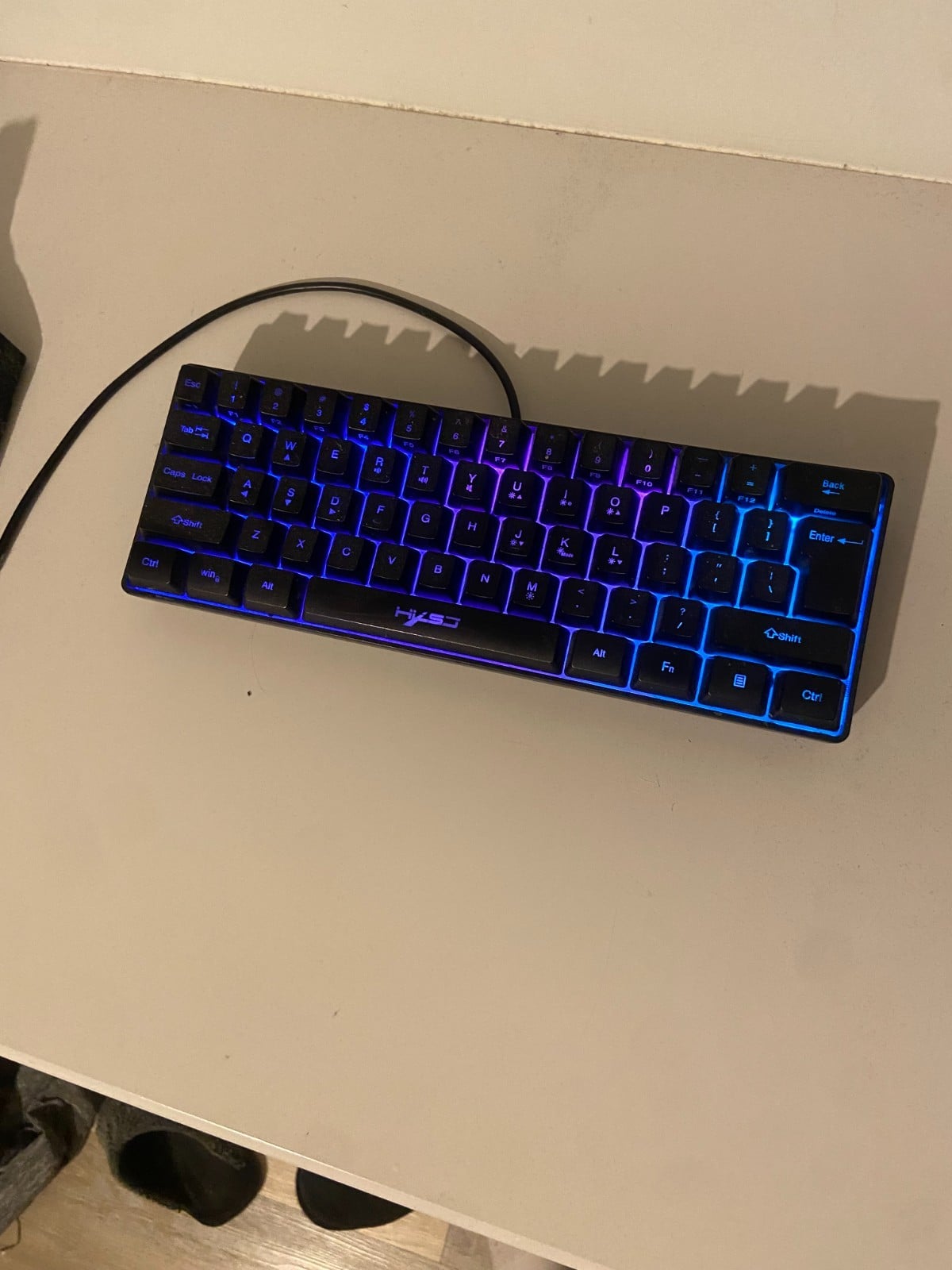 HKSJ gaming keyboard black 60%, 4 months old, not used much, perfect condition