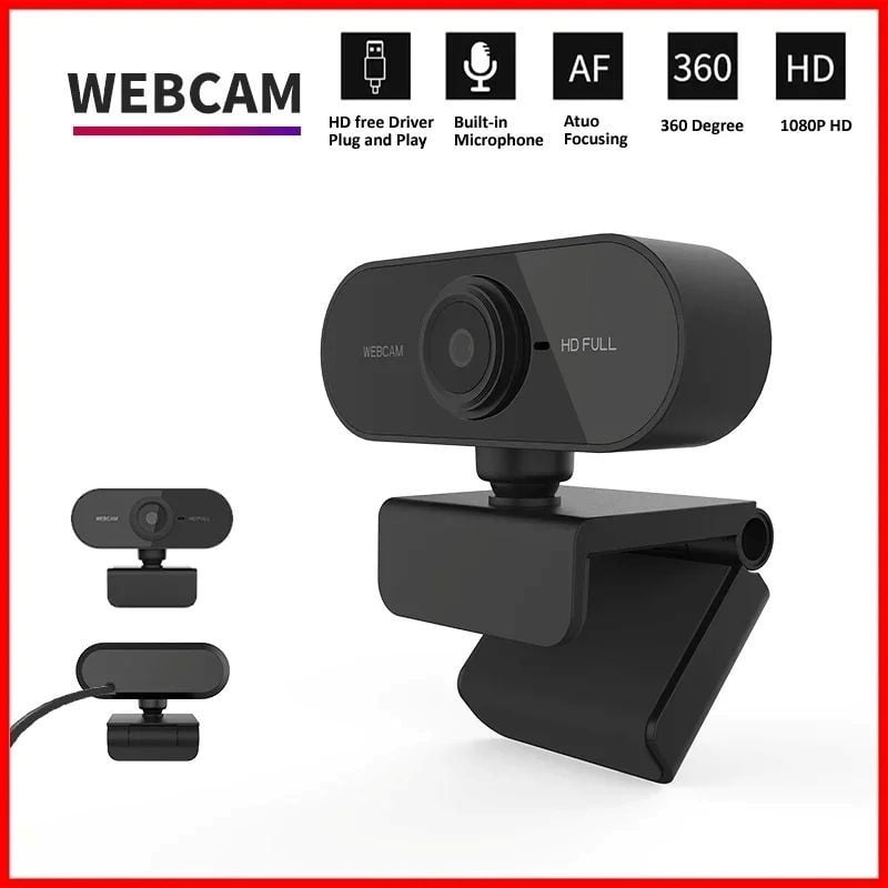 Full HD 1080P Webcam USB AutoFocus Web Camera With Microphone For PC Laptop UK