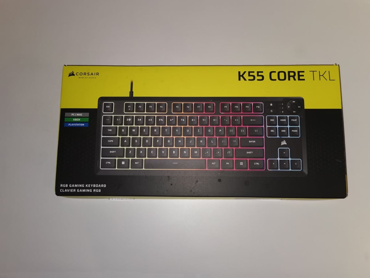 Corsair K55 RGB Gaming Keyboard Black, Wired