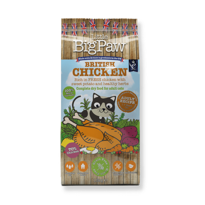 Little BigPaw British Chicken Dry Food Adult Cats 375g