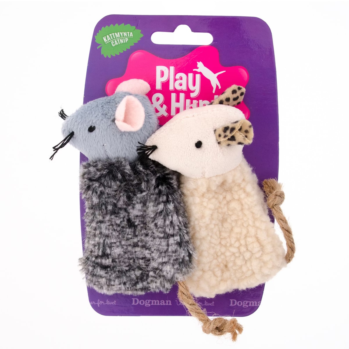 Kattleksak Möss med Repsvans 2p Flerfärgad