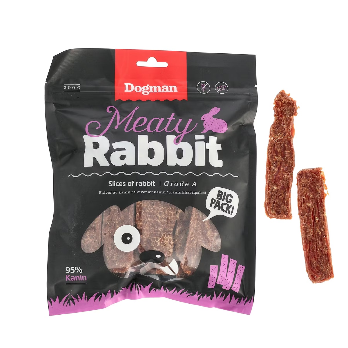 Meaty Slices of Rabbit Hundgodis 300g