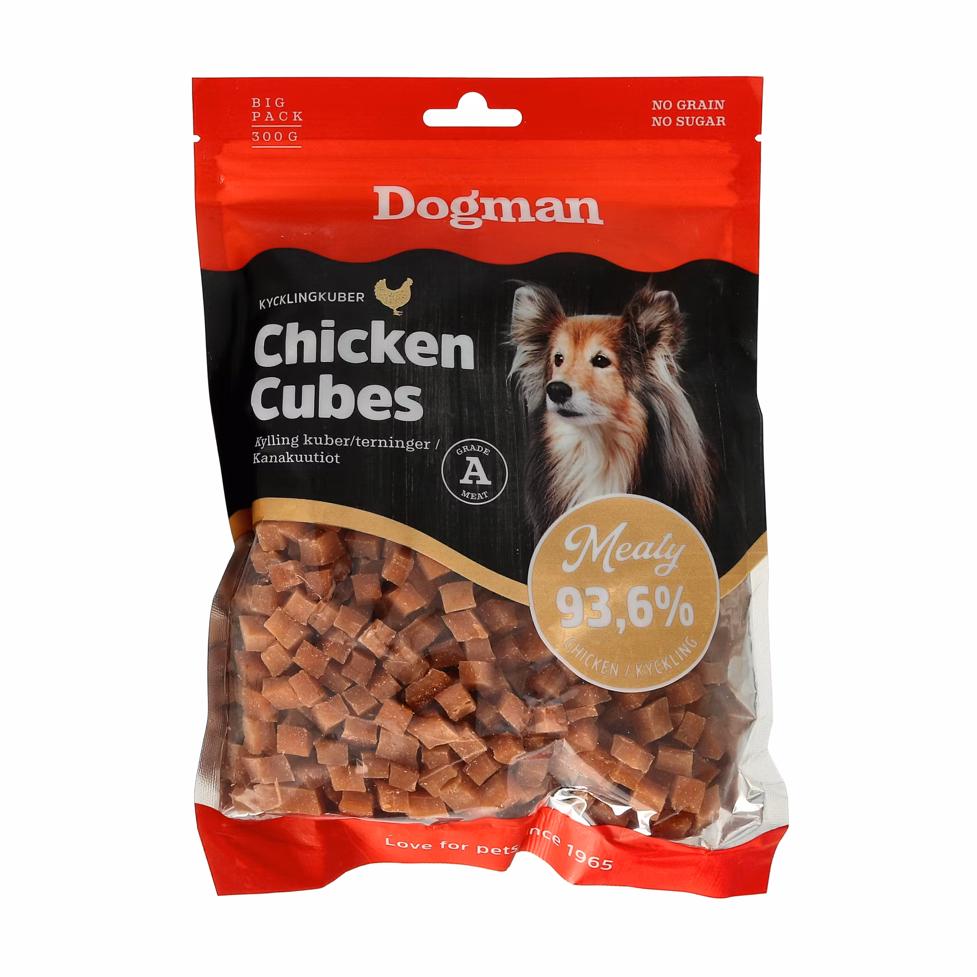 Meaty Kuber av Kyckling Hundgodis 300g