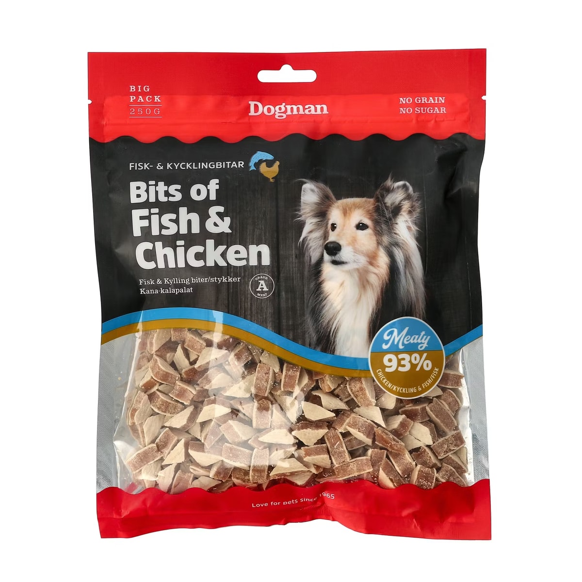 Bits of Fish & Chicken Hundgodis 250g