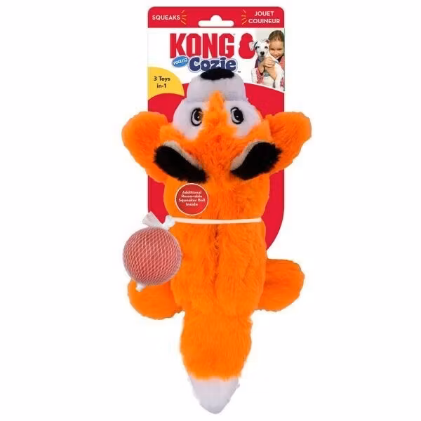 KONG Cozie Pocketz Fox Flerfärgad 34cm