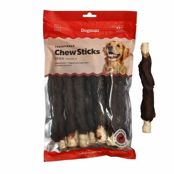 Tuggpinnar med hjort 20cm 10p M