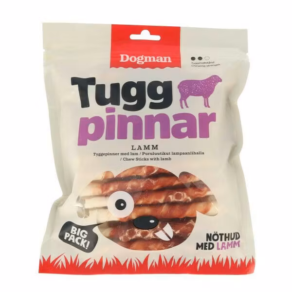 Tuggpinnar med lamm 25p Vit S 12,5cm
