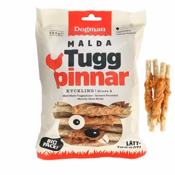 Tuggpinnar mald m kyckling 30p Brun S 12,5cm