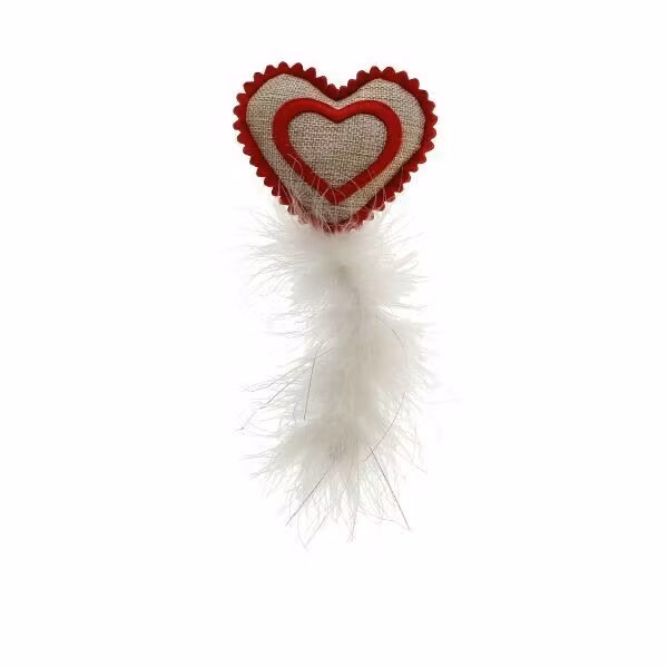 Leksak Valle hjärta med fjäder Flerfärgad 20cm