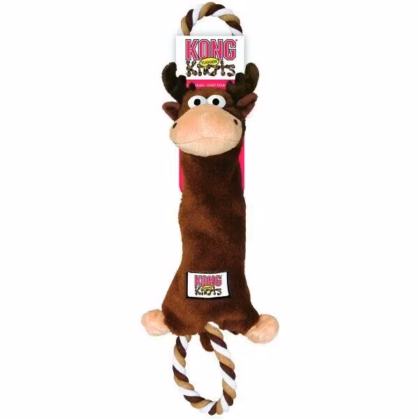 KONG Leksak Tugger Knots Moose Brun L 48cm