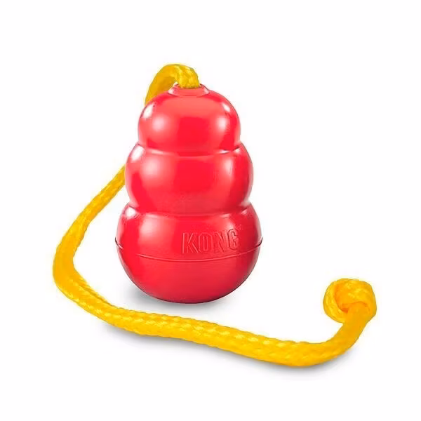KONG Leksak Kong Classic med rep Röd