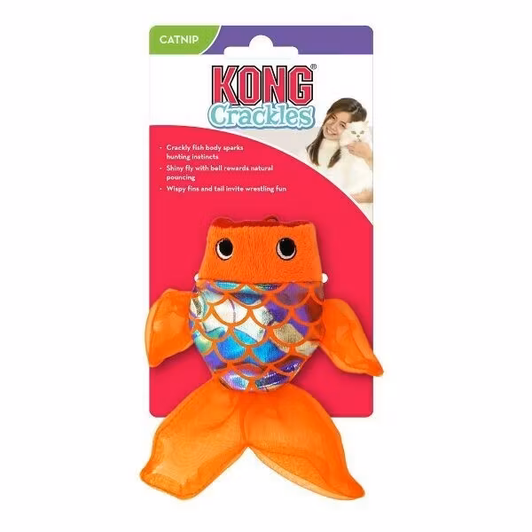 KONG Leksak Crackles Gulpz Orange 20cm