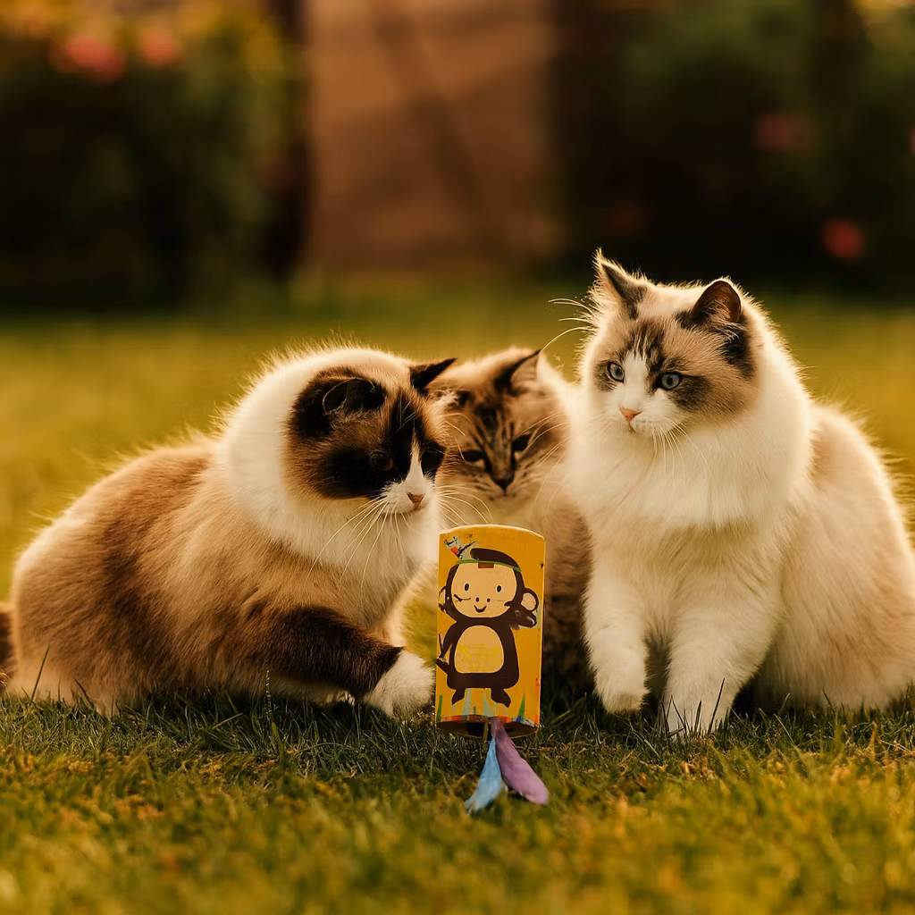 GiGwi Kattleksak MelodyChaser Apa Gul