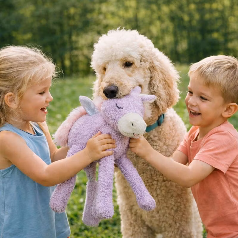 Enhörning, plysch, återvunnen, 33 cm