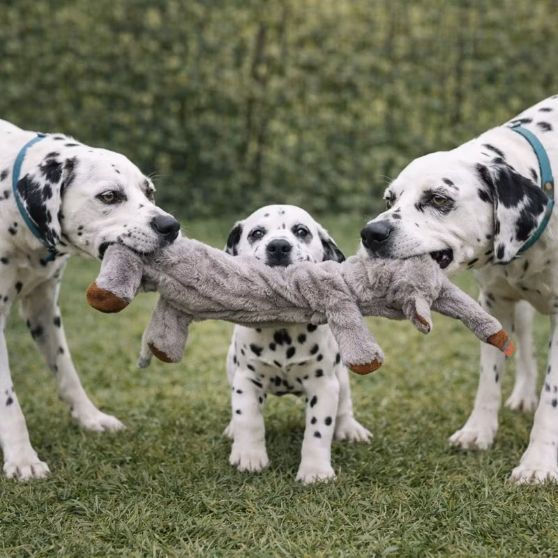Hundleksak Elefant med prassel 67cm Grå