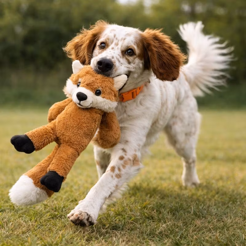 Be Eco Räv, Skinz prassel, återvunnen plysch, 50 cm