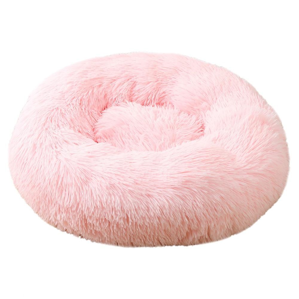 Fluffig Hundbädd Motverkar Stress och Oro - Mysig Hundsäng - Rosa, 100cm