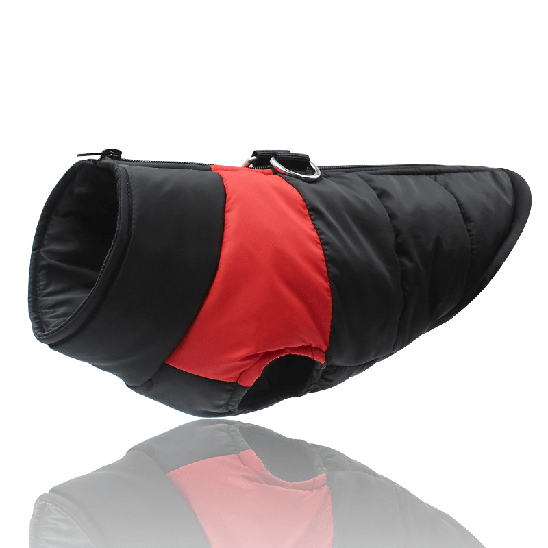 Fodrad Hundjacka Vintertäcke - Röd, L