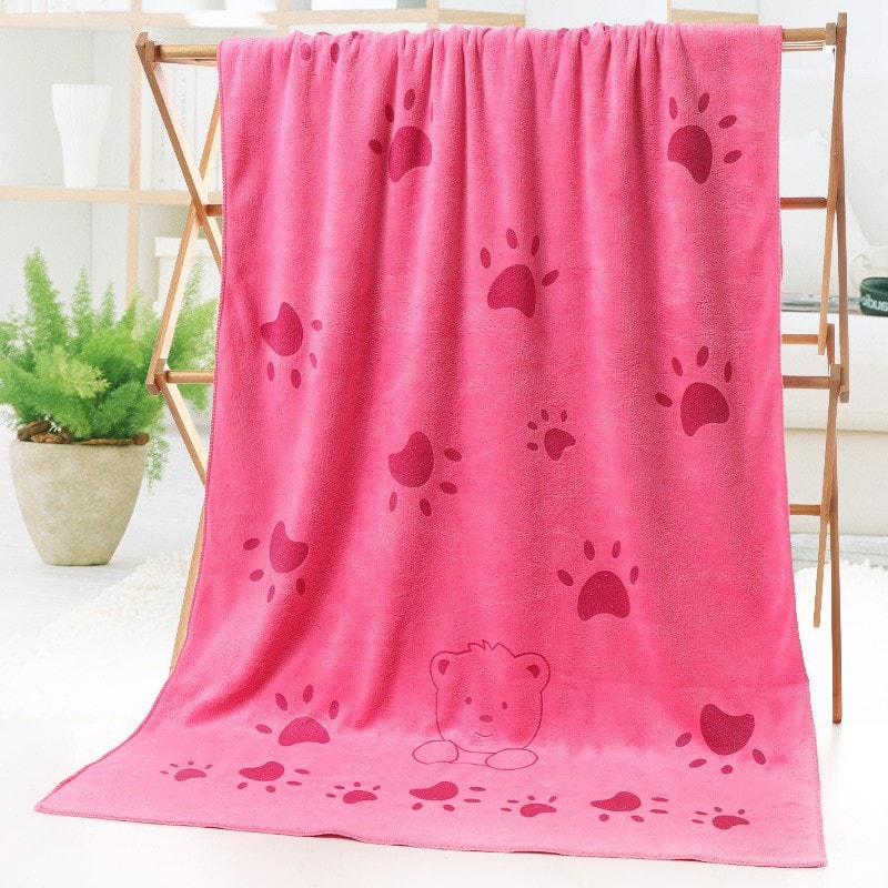 Mjuk Handduk för Hund - Hundhandduk - Rosa