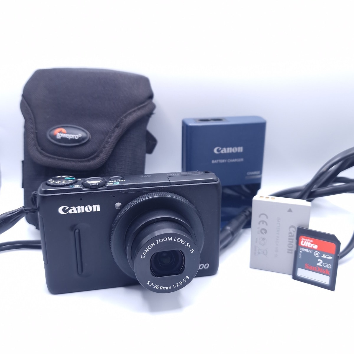 Canon PowerShot S100 Digital Camera Black 12.1 Megapixels 5x Optical Zoom