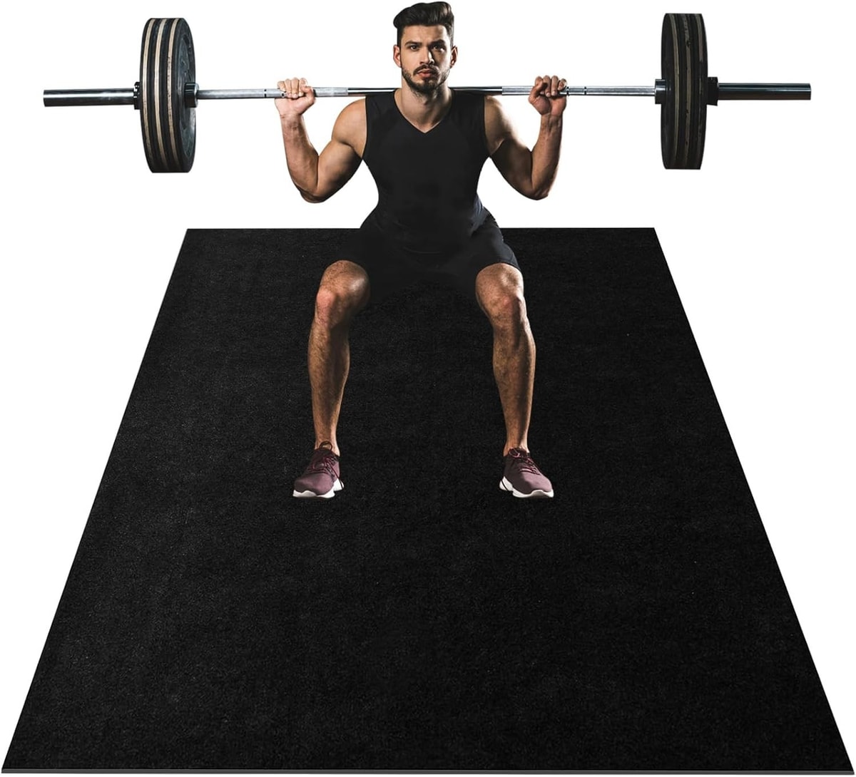 Large Exercise Mat, 183×122cm Non-Slip Yoga Mat Extra Wide Treadmill Mat, Exer