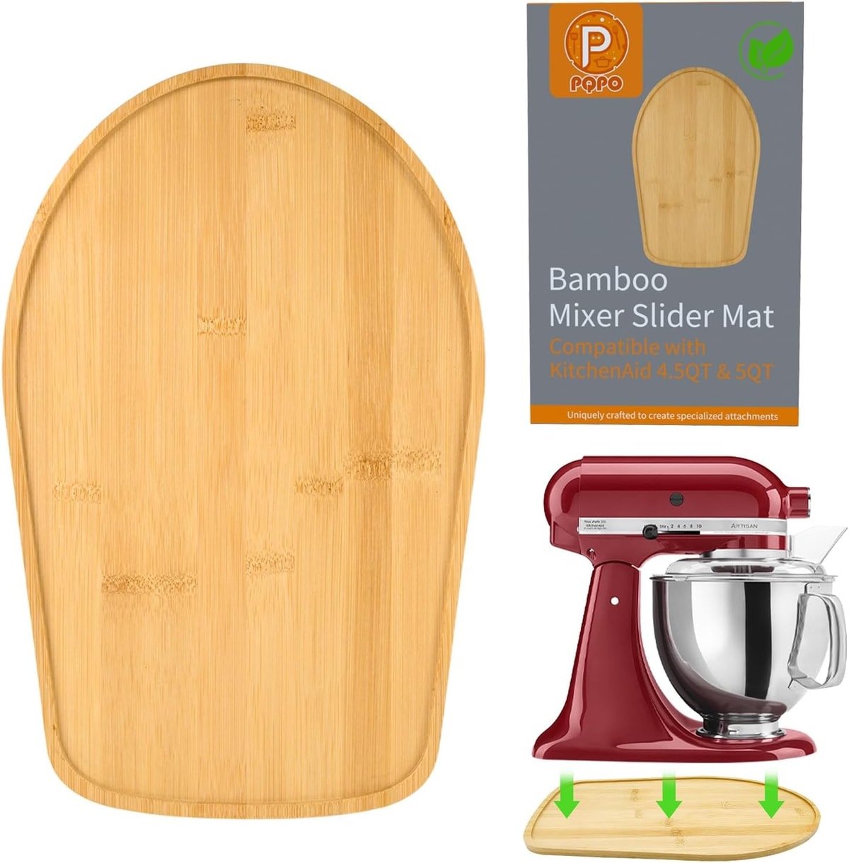 Bamboo Mixer Slider Compatible with Kitchen aid 4.5/5 Quart Tilt-Head Stand
