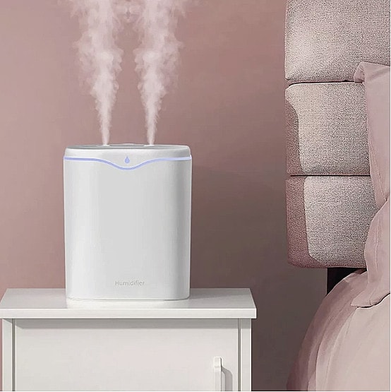 2000ML USB Cool Double Spray Air Humidifier Port Essential Oil Diffuser Home UK