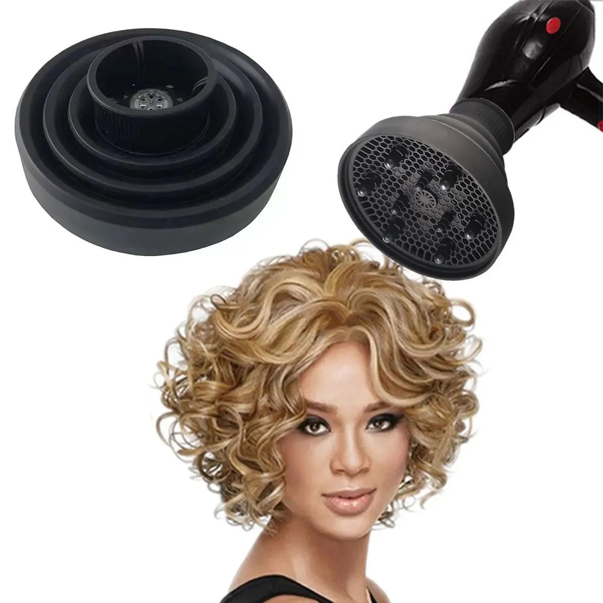 Women Universal Hair Diffuser Hair Dryer Diffuser Attachment Curly Wavy Hair DIY