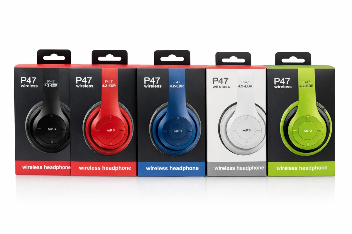 P47 Wireless Bluetooth Headphones with Noise Cancelling Over-Ear Earphones 5.1UK