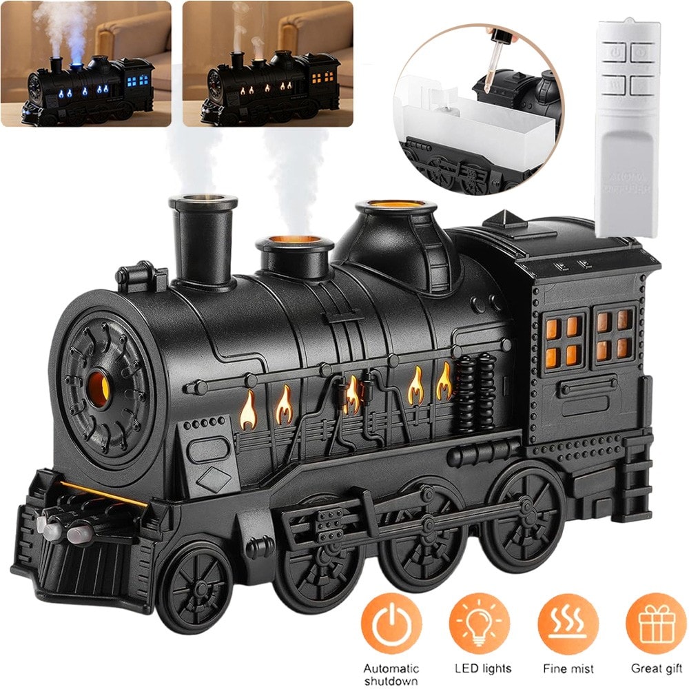 Steam Train Essential Humidifier Oil Diffuser 300ml Color Lights Quiet Home Use