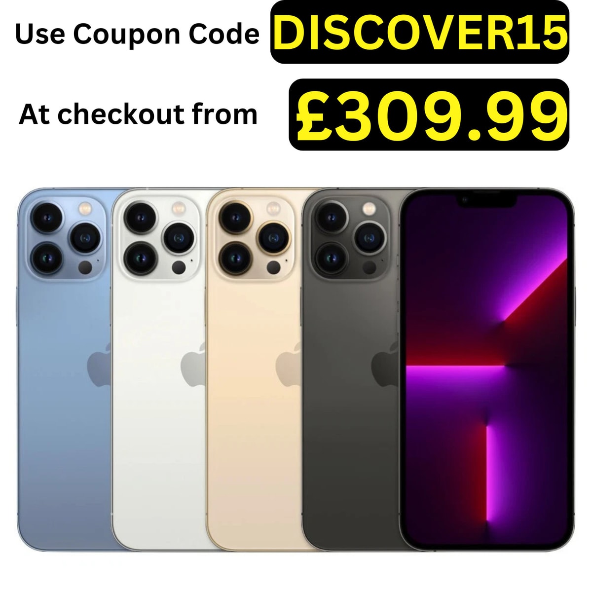 Apple iPhone 13 Pro 5G 128GB - Unlocked iOS Smartphone All Colors - PRISTINE A++