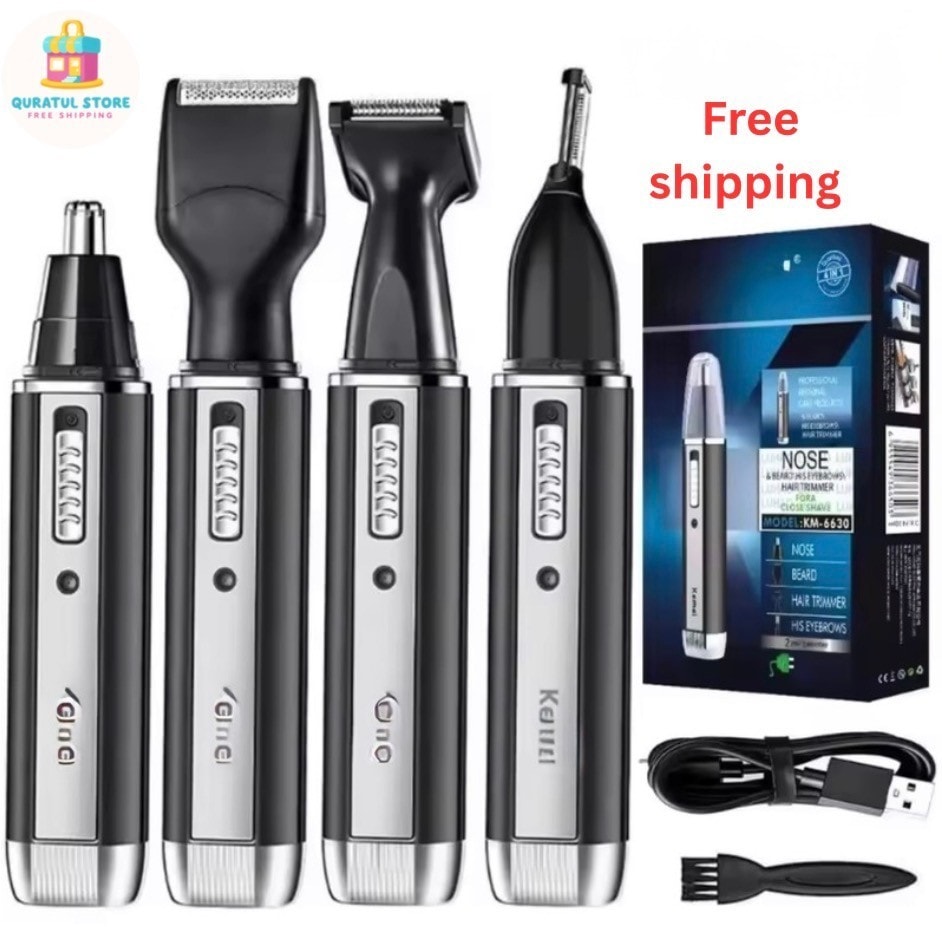 Profesional 4n1 Rechargeble Trimmer for Men Nose Ear Beard &Eyebrow Hair Trimmer