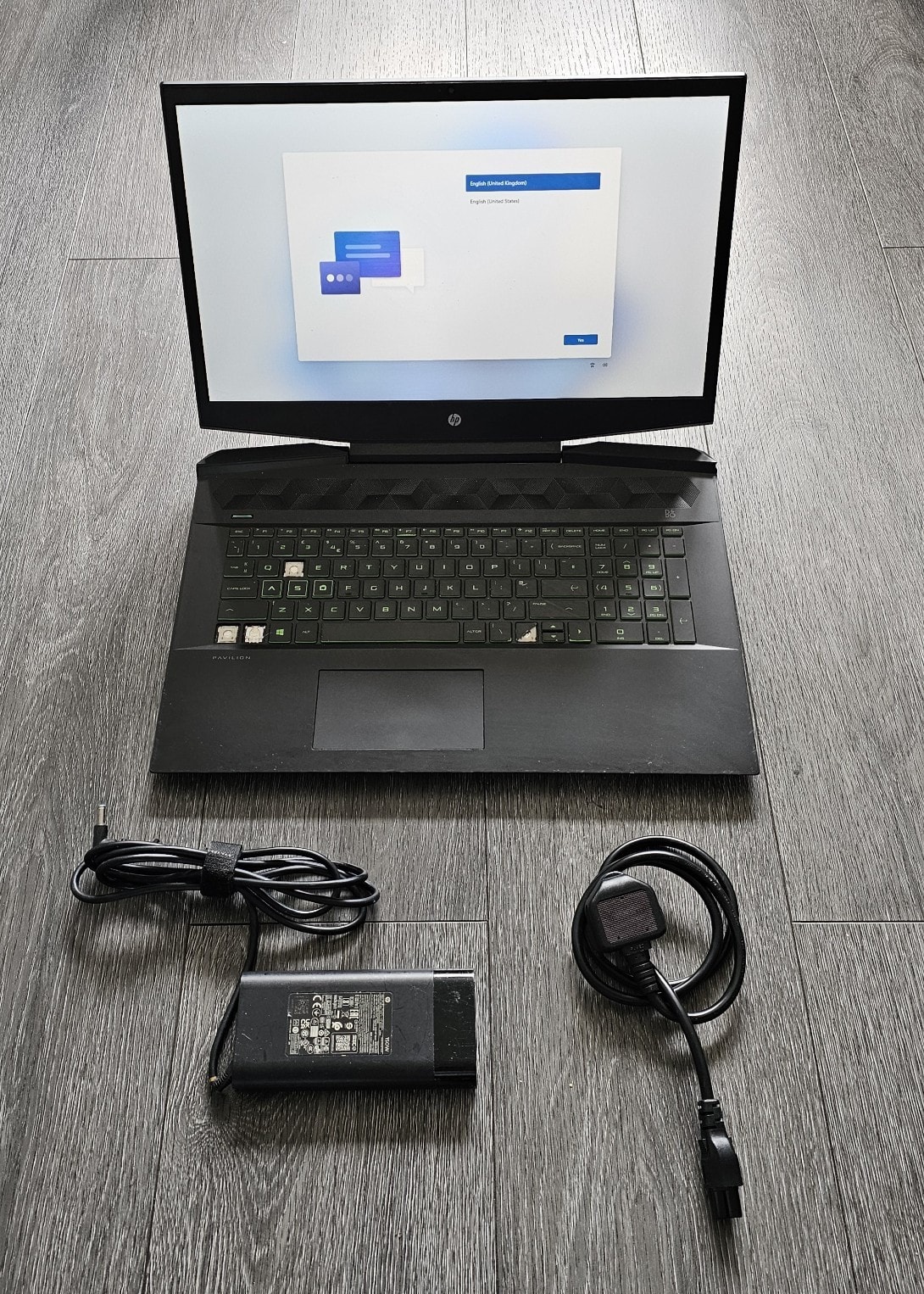 HP Pavilion Gaming Laptop - Intel Core i5, GTX 1650 ti, 8gb Ram, 1TB HDD + Wires