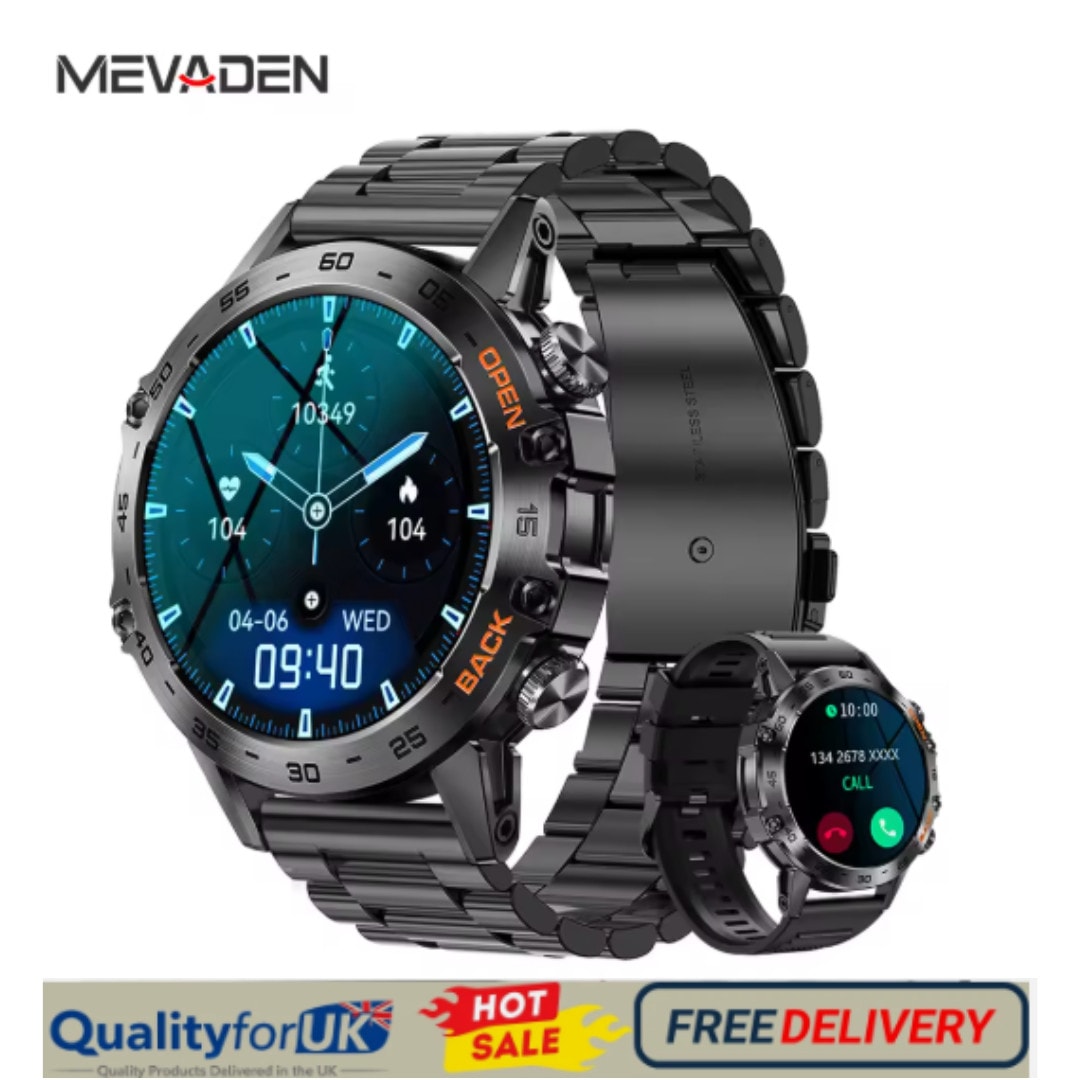 Men Smart Watches for iOS Android Sports Fitness Tracker Waterproof IP67 Watch