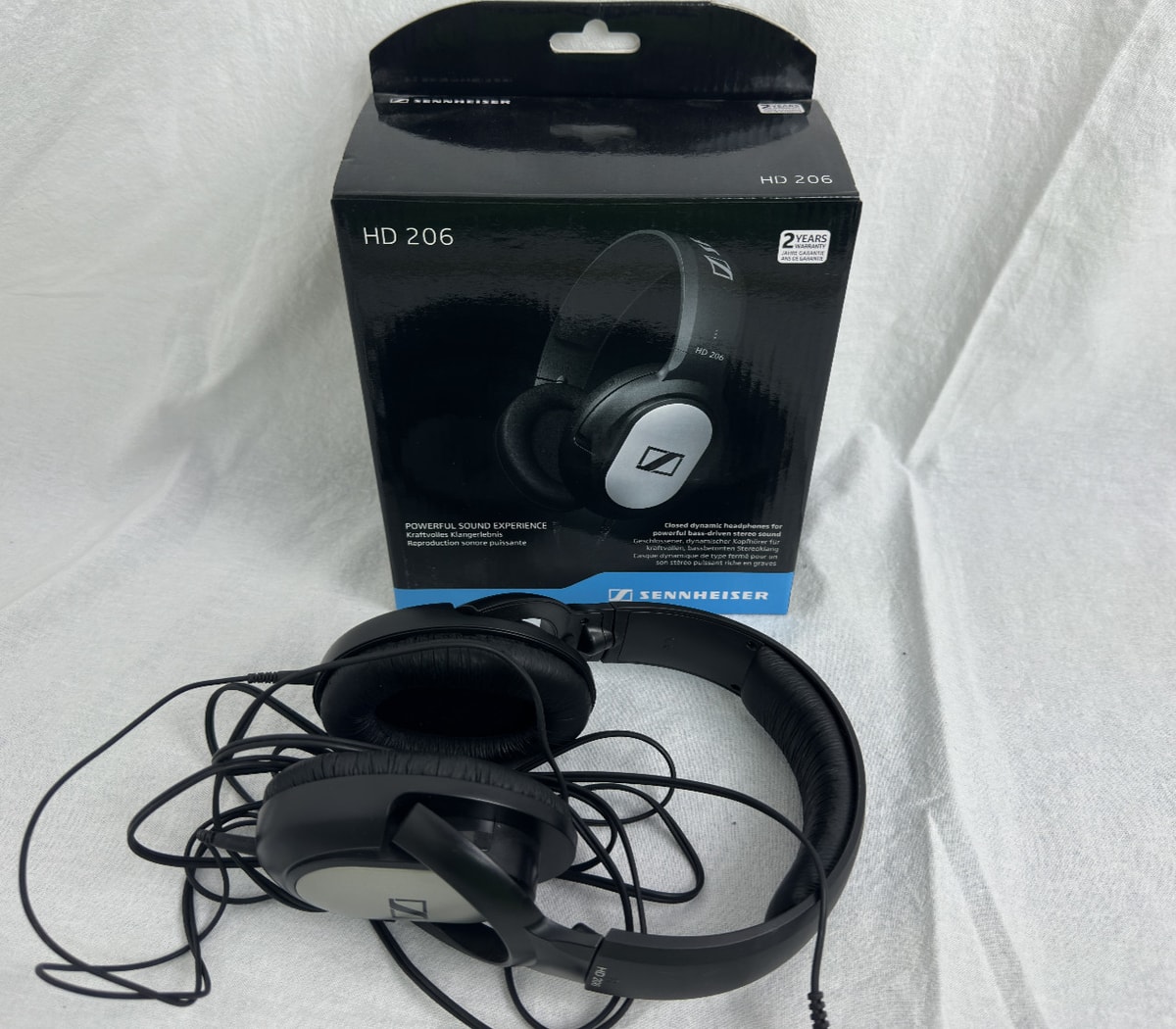 Sennheiser HD 206 Black Wired Over-Ear Headphones 3.5mm Jack Excellent Condition