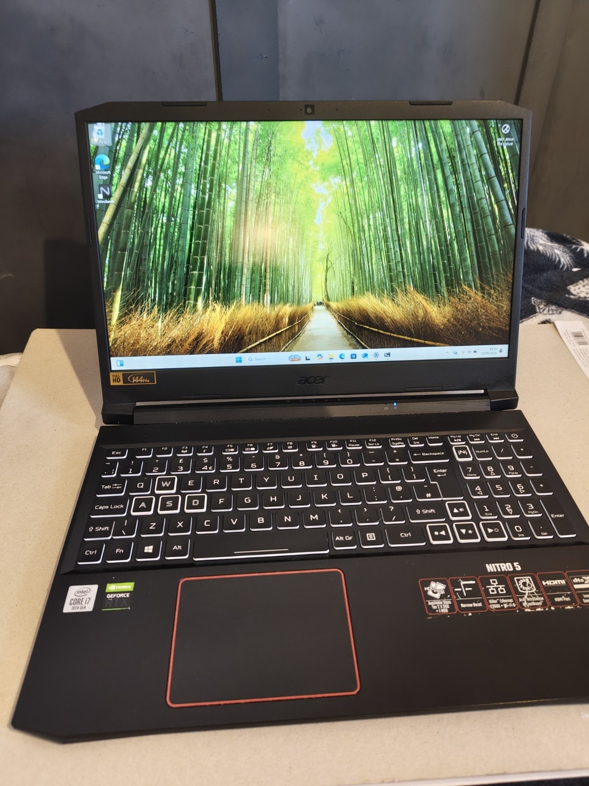 Acer Nitro 5 AN515-55 Gaming Laptop I7-10750h 8gb Ram 1tbSSD Geforce TRX 2060