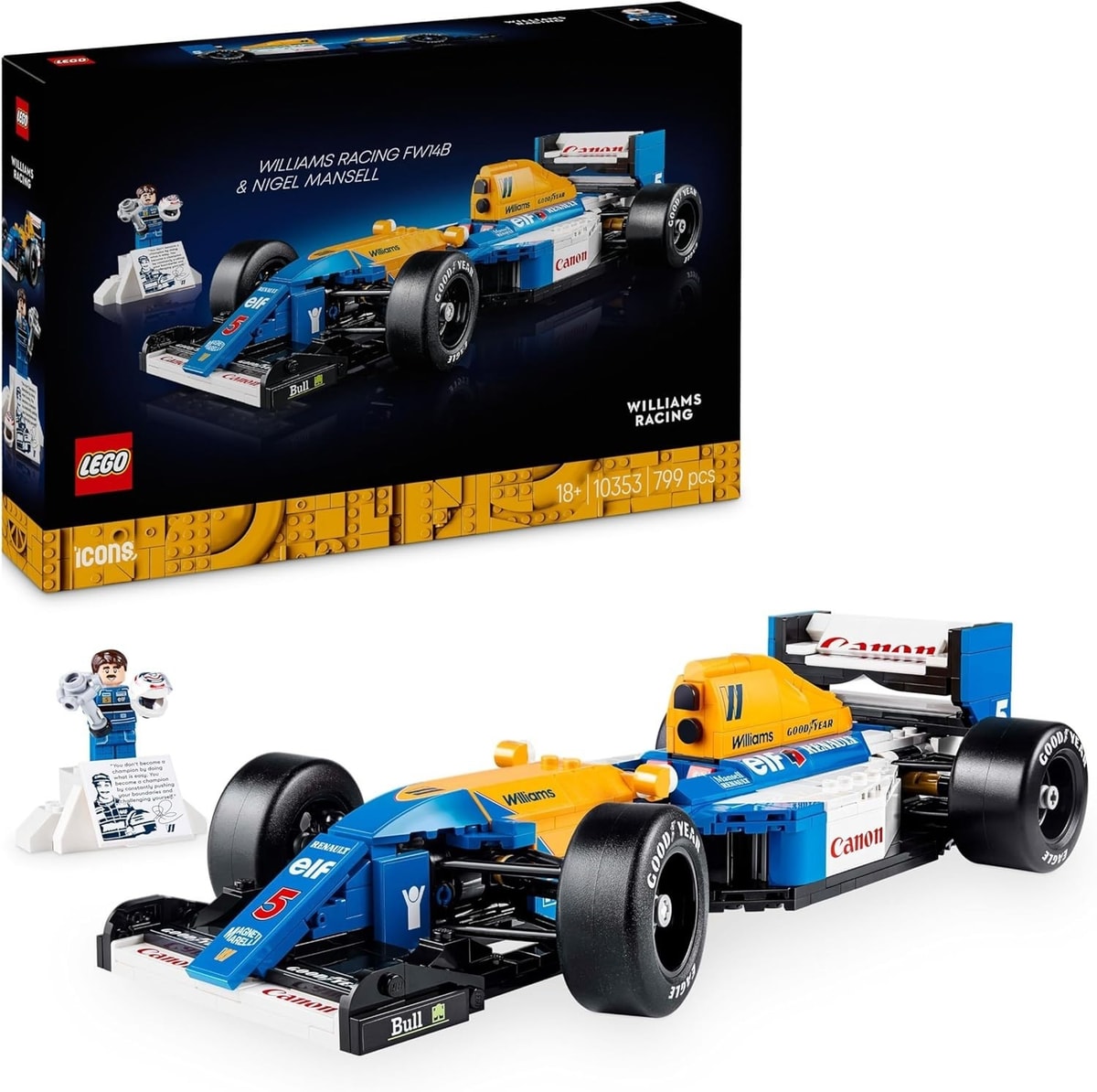 LEGO Icons Williams Racing FW14B & Nigel Mansell (10353)