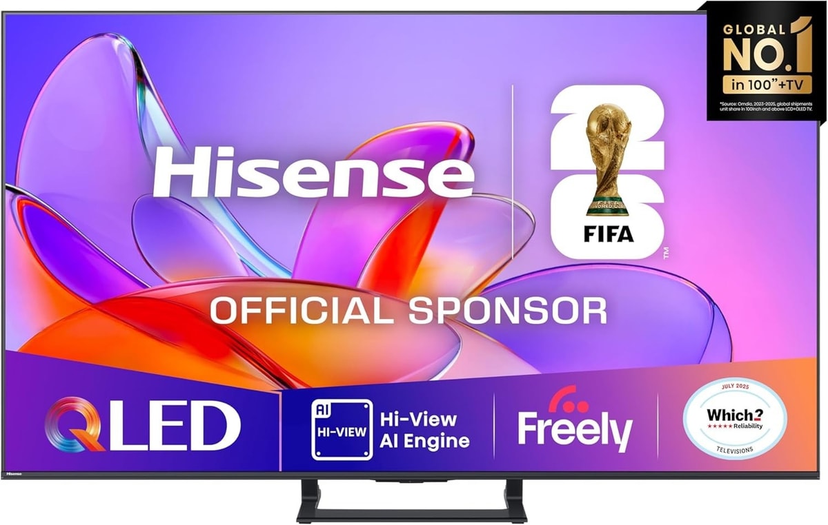 Hisense 55 inch 55A7QTUK Smart AI TV 4K UHD HDR QLED Freely Quantum Dot Colour