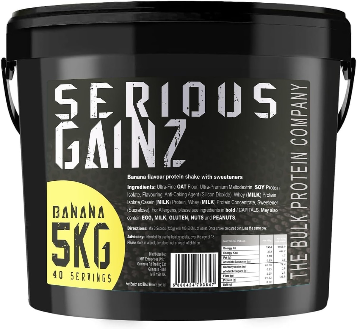 The Bulk Protein Company SERIOUS GAINZ Whey 30g Protein Powders , 5kg