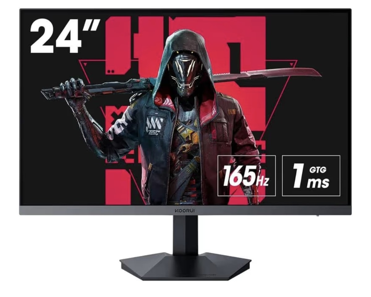 KOORUI 24.5” 165Hz Gaming Monitor – Full HD IPS/VA 1ms FreeSync (1080p)