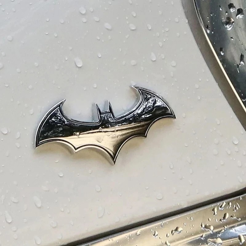 Chrome Metal 3D Bat Logo Emblem Badge Car Decal Sticker SUV Auto Accessories