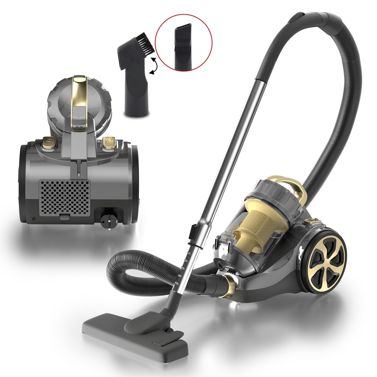 SUPERLEX Powerful Cylinder Vacuum Cleaner Hoover Bagless Lightweight Vac Dust 2L