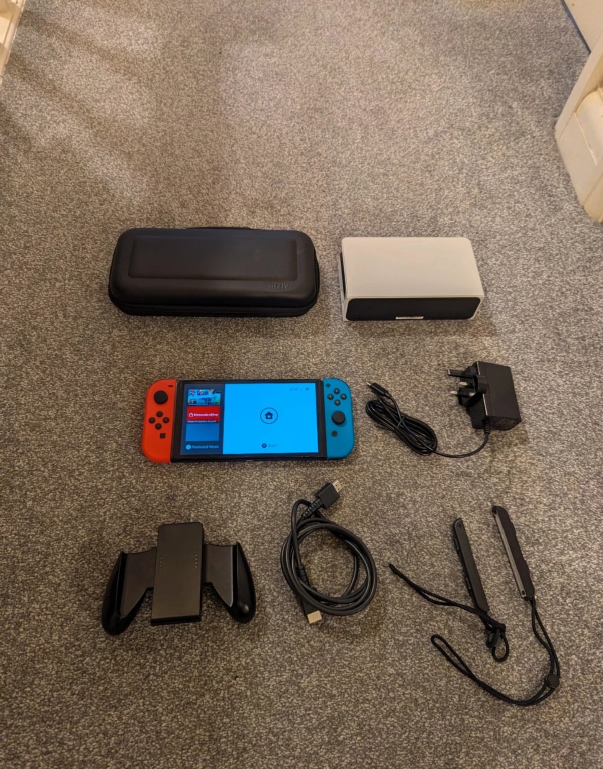Nintendo Switch OLED Model HEG-001 Handheld Console White with Extras