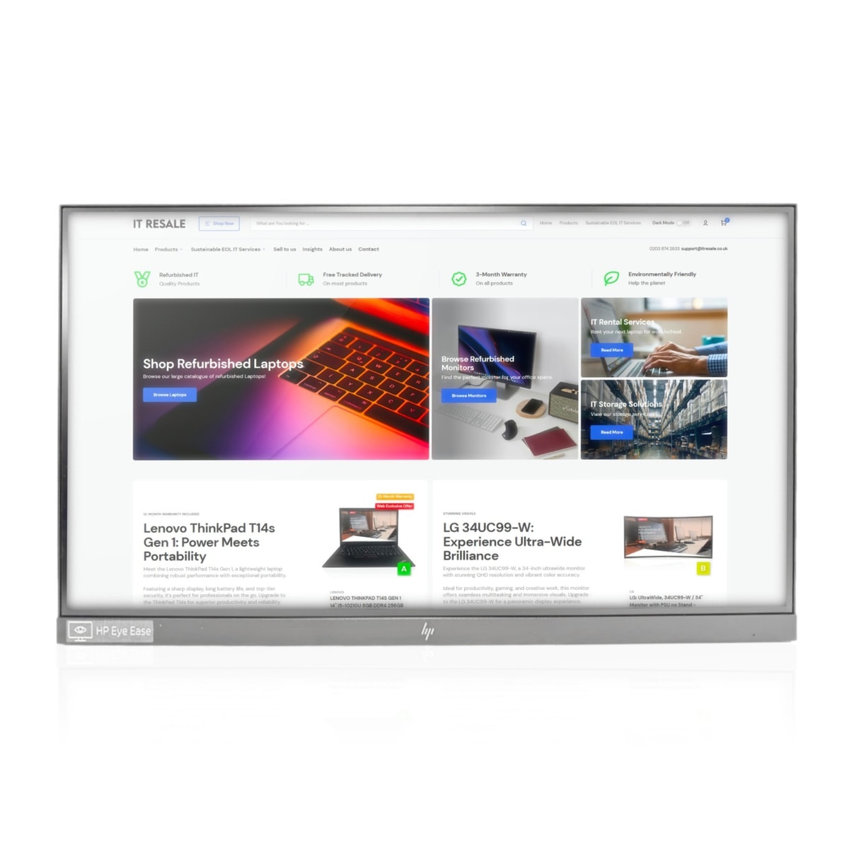 HP E24q G4 24 Inch 2K 2560 x 1440 QHD IPS Business Monitor No Stand