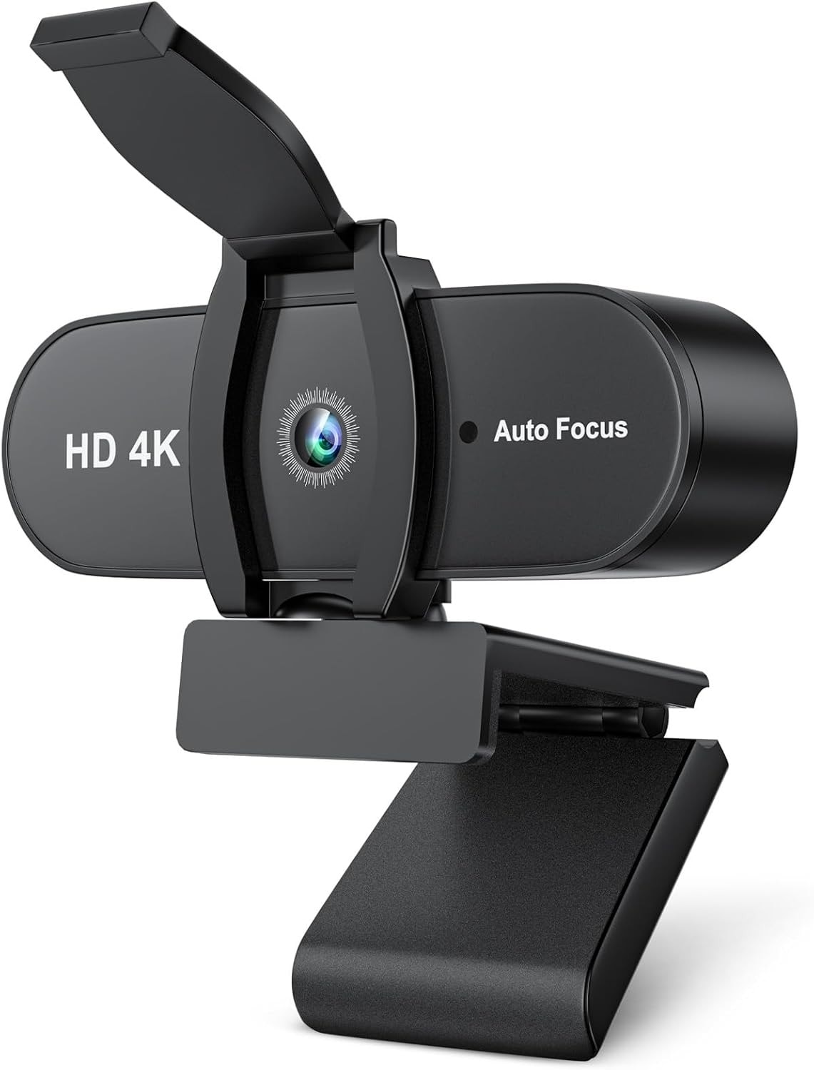OFFCUP Webcam for PC with Microphone, 4K HD Web Camera with Privacy Cover, Plug