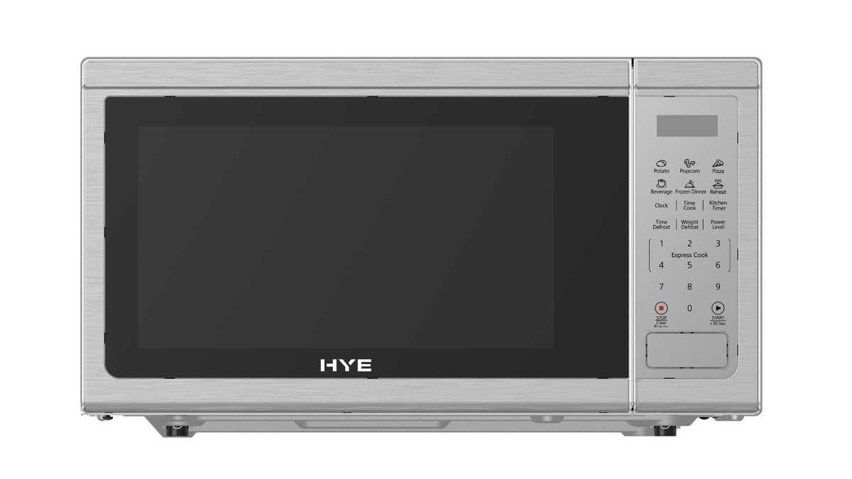 HYE 30L Digital Microwave Oven 1000W Freestanding 6 Presets - Stainless Steel