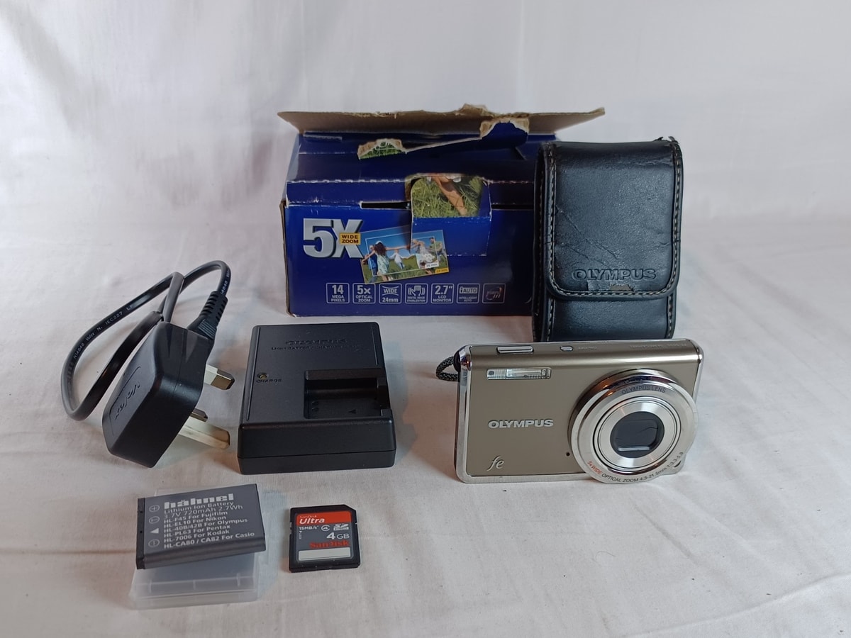 Olympus FE-5035 14.0MP CCD Sensor Digital Camera - Includes 4GB SD Card + More