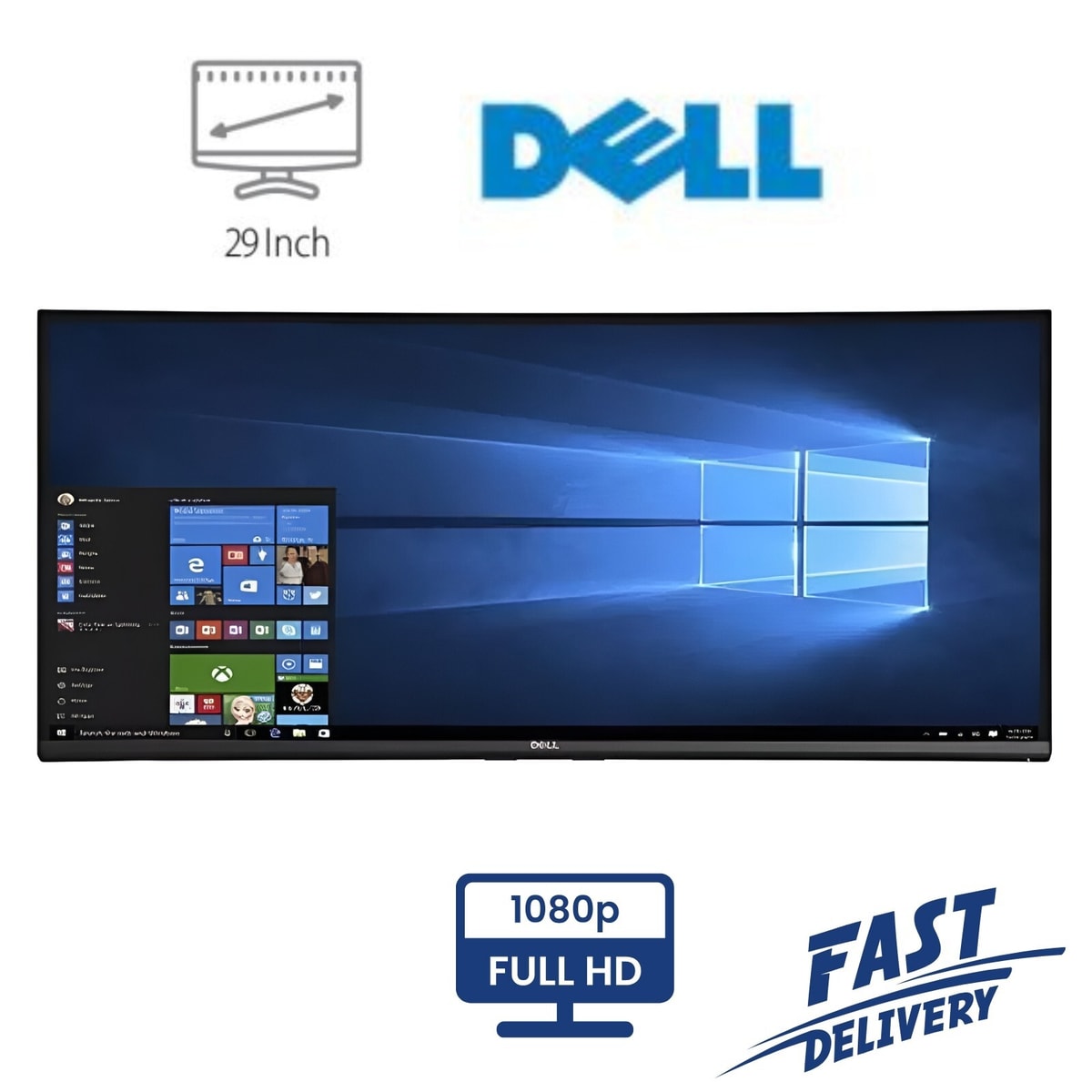 Dell UltraSharp Monitor 29 inch Widescreen 2560x1080p HDMI DVI VGA without Stand